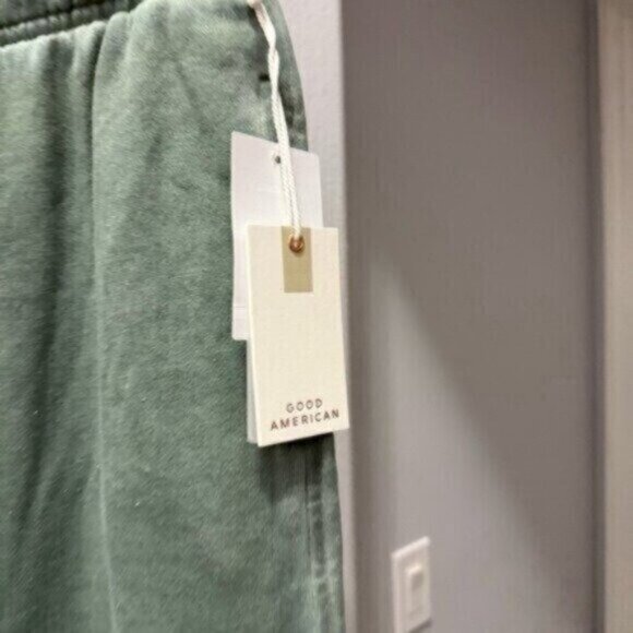 Good American - BRUSHED FLEECE WIDE LEG SWEATPANTS Size Small NWT - Picture 4 of 12